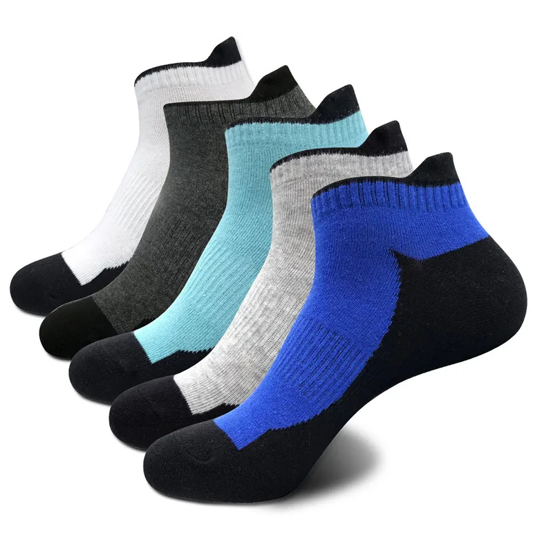 

Cotton Sports Wear-resistant Breathable Men's Compression Socks Four Seasons Sole Loops Boat Shallow Sweat-absorbent Male Socks