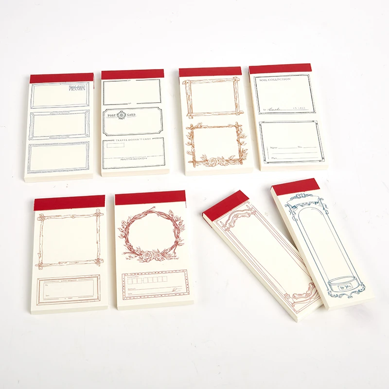 

50pcs/pack Vintage Style Memo Pad School Supplies LOMO Cards DIY Material Paper Stationery Notebook