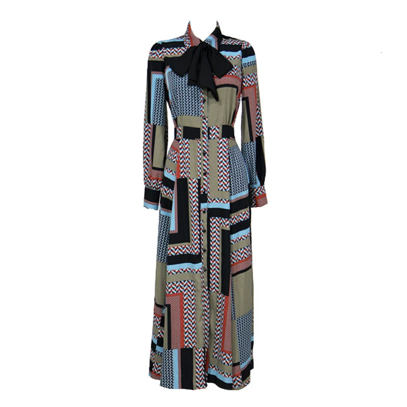 Женское винтажное длинное платье-рубашка элегантное весеннее платье макси с