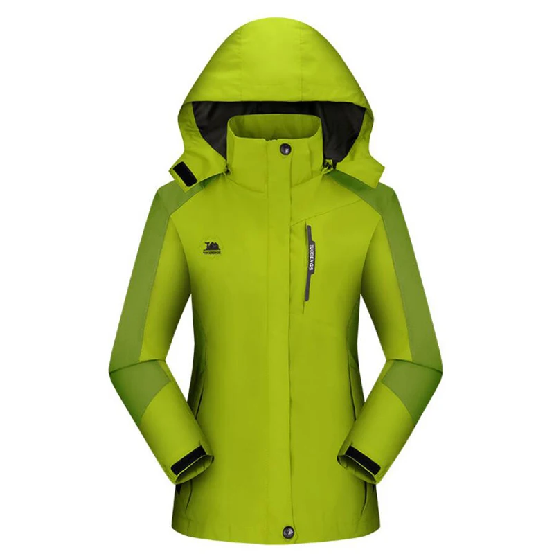 Куртка женская однотонная Толстая с капюшоном водонепроницаемая теплая