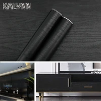 black wood wallpaper 3mx60cm self adhesive film for kitchen cabinets countertops pvc waterproof wall sticker vinyl contact paper