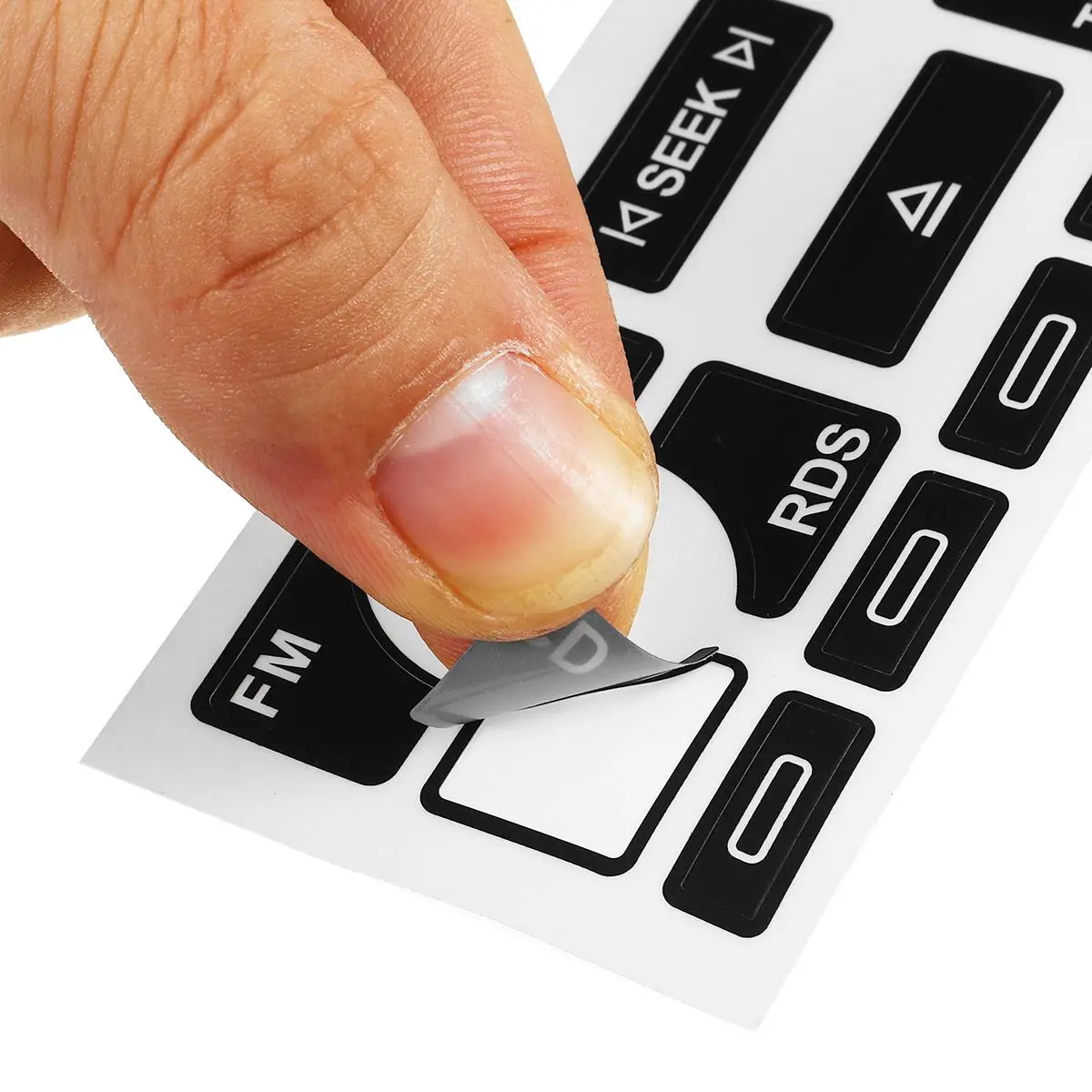 

New TP Car Audio Multimedia Radio Stereo Worn Peeling Button Repair Sticker Decals Stickers For Audi A4 B6 B7 A6 A2 A3 8L/P