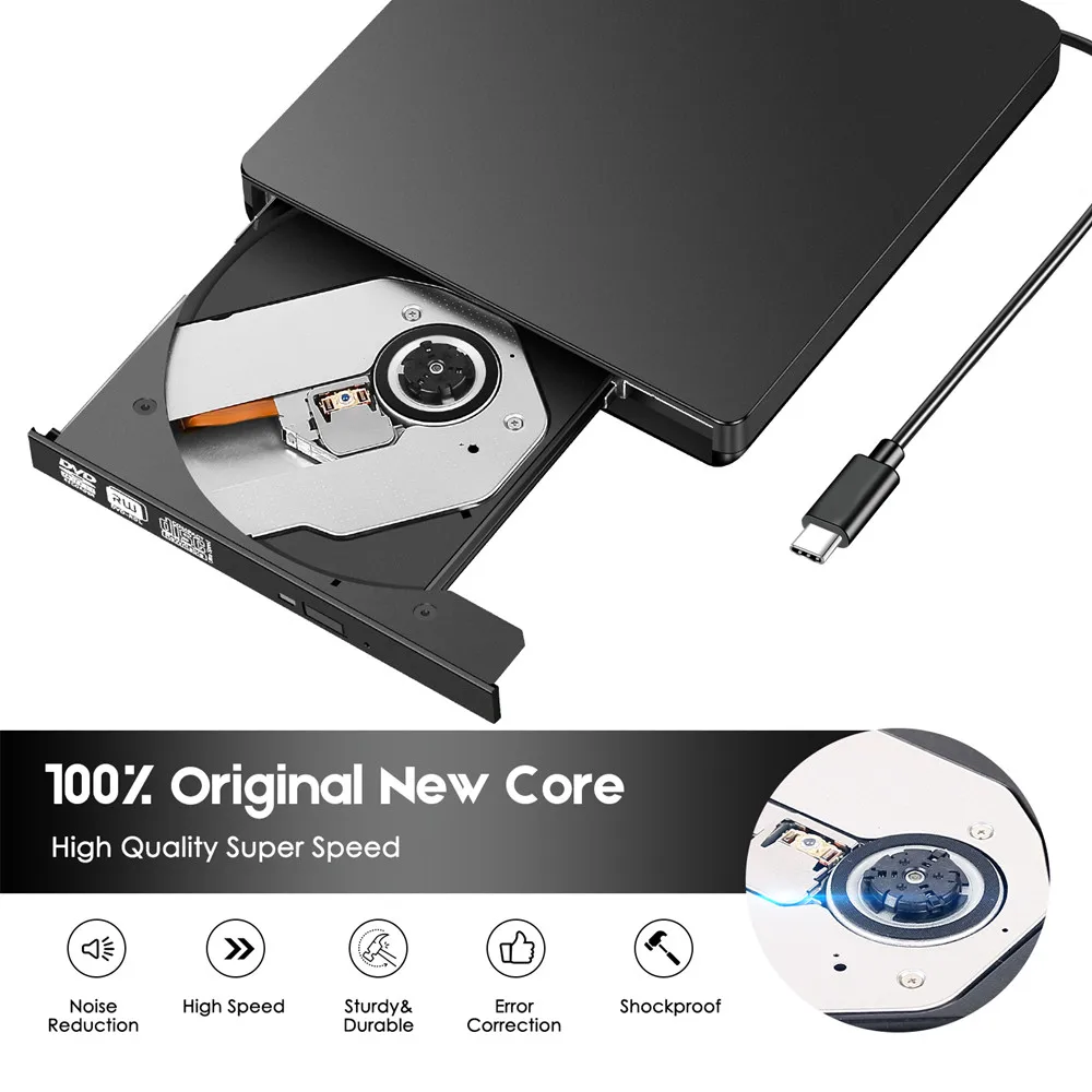 Внешний USB 3 0 Тип C DVD привод RW RAM горелка Писатель CD rom плеер оптический для hp