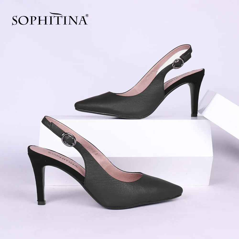 SOPHITINA/пикантные босоножки с острым носком Высококачественная модная