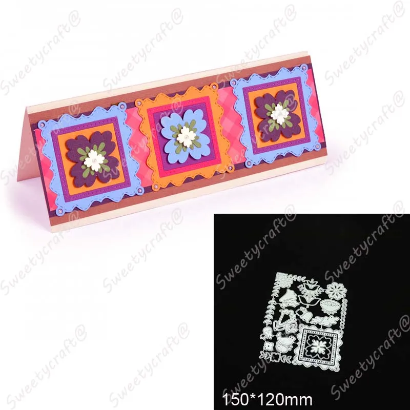 Металлические режущие штампы трафареты Haloween Рождественская рамка для