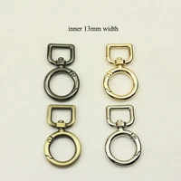 5pcs 13mm openable o rings metal hook buckles for bag strap snap clip trigger spring ring dog collar keychain diy accessories