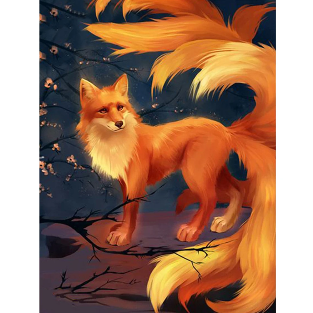 

DIY 5D Diamond Painting Animal Fox Full Drill Mosaic Embroidery Gift Home Decor Art Picture Handmade Hobby Cross Stitch Tool Kit