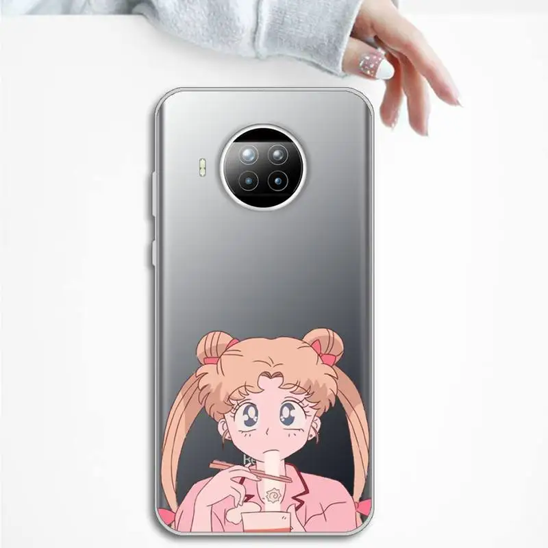 

Sailor Moon Phone Case Transparent for Xiaomi mi Redmi note 10 t 8 9 pro lite 11 Samsung S 8 9 10 20