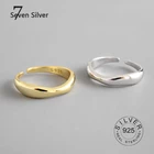 Настоящее 925 пробы серебряные кольца на палец для женщин Открытые модные ювелирные украшения большие регулируемые античные кольца Anillos