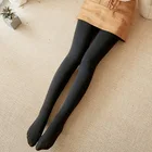 Поддельные полупрозрачные теплые флисовые Колготки, женские мягкие леггинсы с флисовой подкладкой, плотные леггинсы FK88