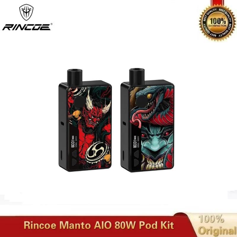 Оригинальный набор для вейпа Rincoe Manto AIO 80 Вт картридж 3 мл с боксмодом одна батарея