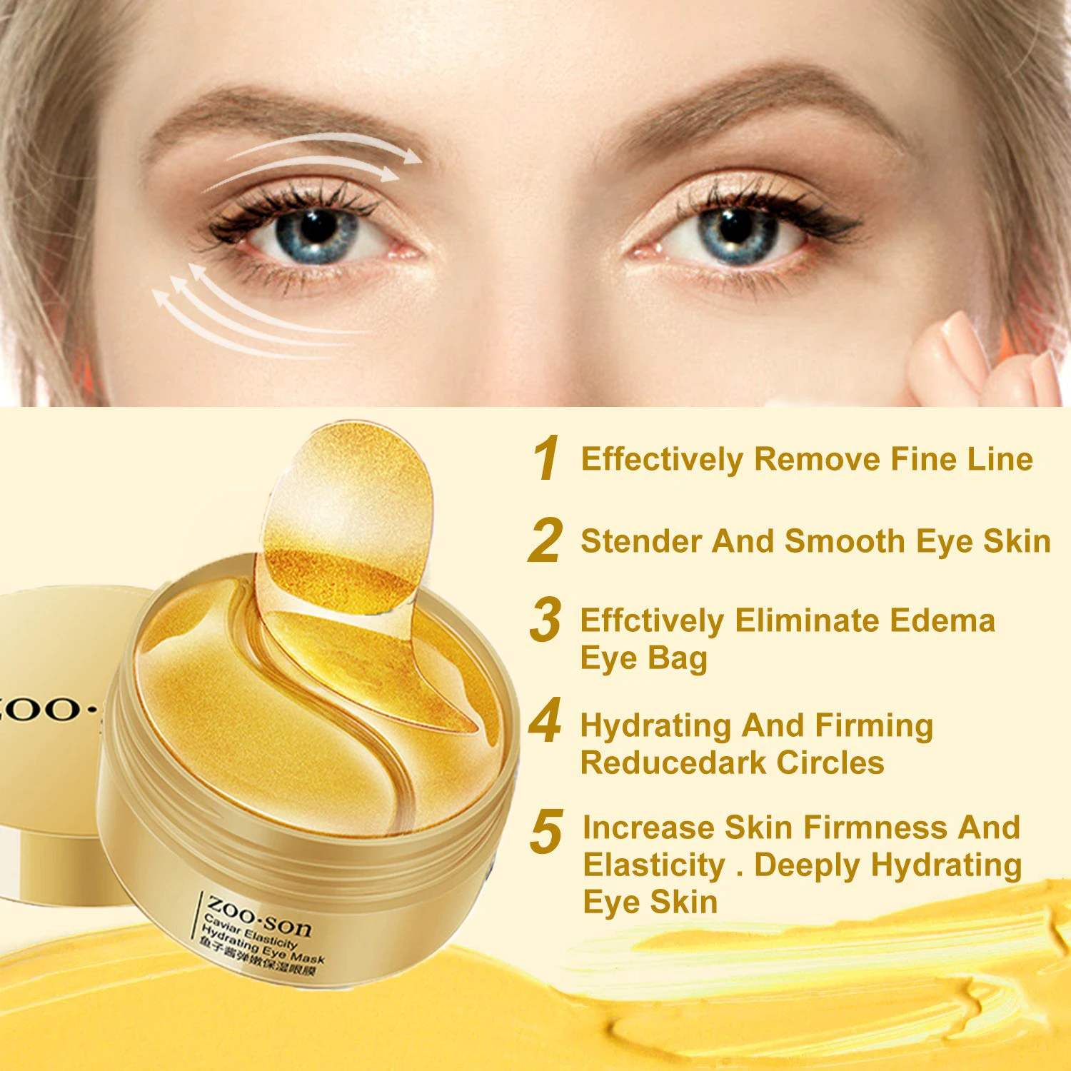 

60Pcs Crystal Collagen Gold Eye Mask Anti-Aging Remove Dark Circles Acne Beauty Patches For Eye Skin Care Cosmetics