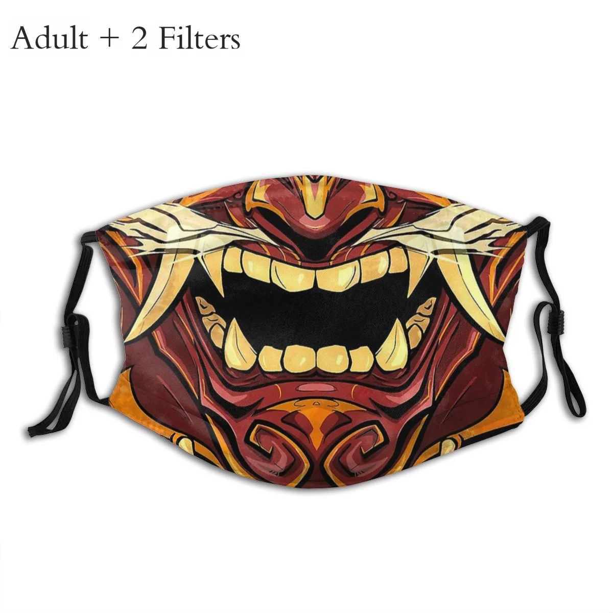 Они Япония самурайский демон маскарилья маска для лица Menpo Oni маски Fation рта с