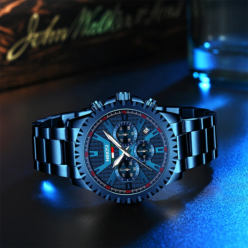 

NIBOSI 2021 Brand Luxury Mens Watches Quartz Clock Sports Business Stainless Steel Waterproof Watch For Men Relogio Masculino