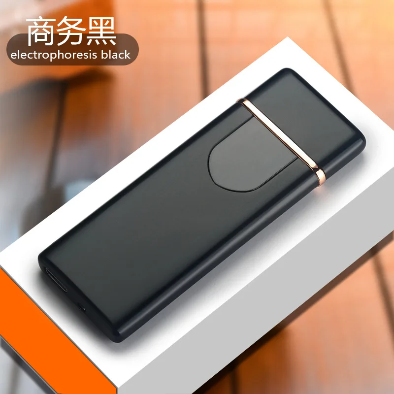 JL705-Black Компактная Электронная зажигалка Mini Usb с защитой от пламени, ветрозащитная плазменная дуговая зажигалка, перезаряжаемая, без инструментов зажигания газа - Цвет: JL705-Black