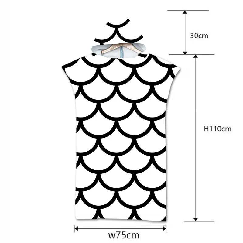 Пляжное полотенце из микрофибры с капюшоном для мужчин и женщин|Пляжная одежда| |