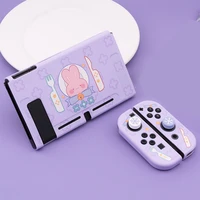 nintend switch shell purple rabbit cute cartoon fairy league soft cover back girp shell for nintendo switch accessories