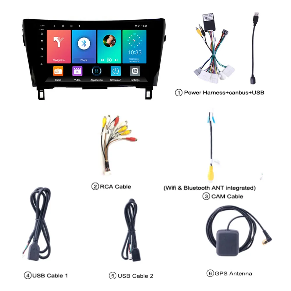 

REAKOSOUND 10.1" Android 2Din Car Radio For Nissan Qashqai J11 X-Trail 3 T32 2013-2017 Car Multimedia Player GPS Navigation