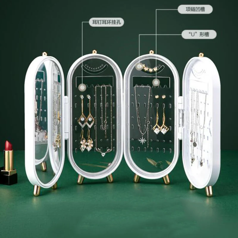 Портативный бокс для ювелирных украшений складной двухсторонний Органайзер