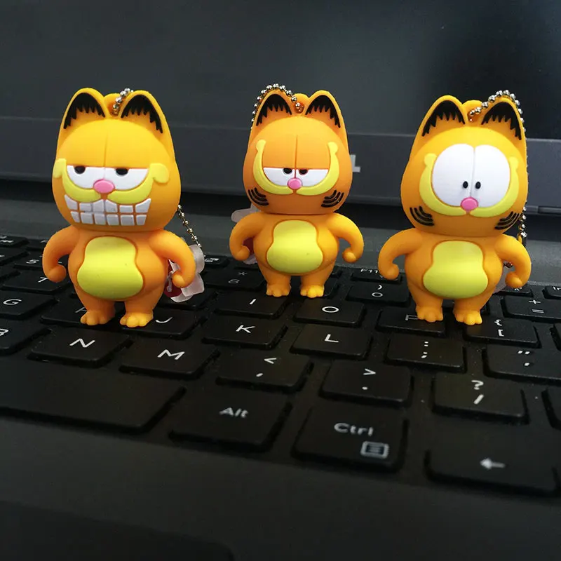 USB флэш-накопитель 128 Гб мультфильм Мини Гарфилд usb 2,0 4 ГБ 8 ГБ флеш-накопитель 16 ГБ 32 ГБ 64 ГБ Портативный usb-накопитель флеш-накопитель