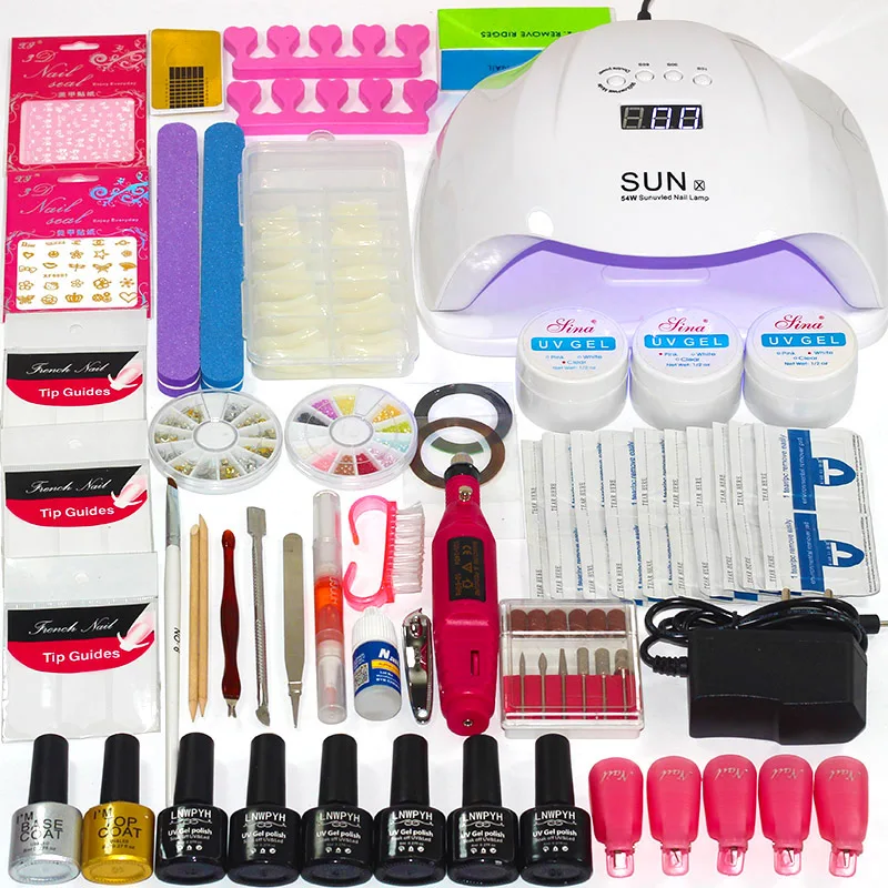 Набор для ногтей 6 цветов впитывающий гель комплект лаков маникюрный набор