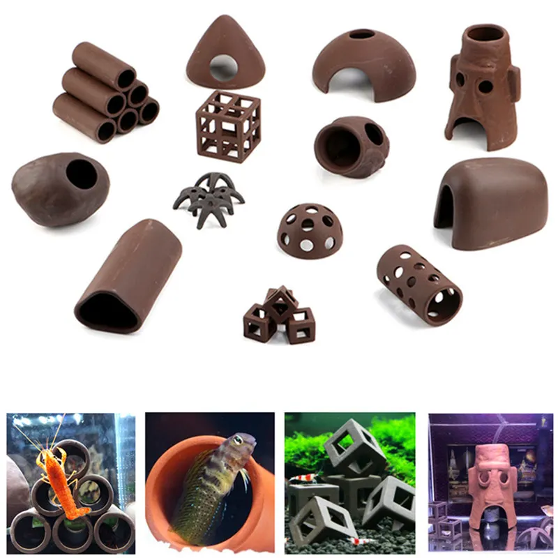 Аквариумное маленькое искусственное украшение керамический аквариумный