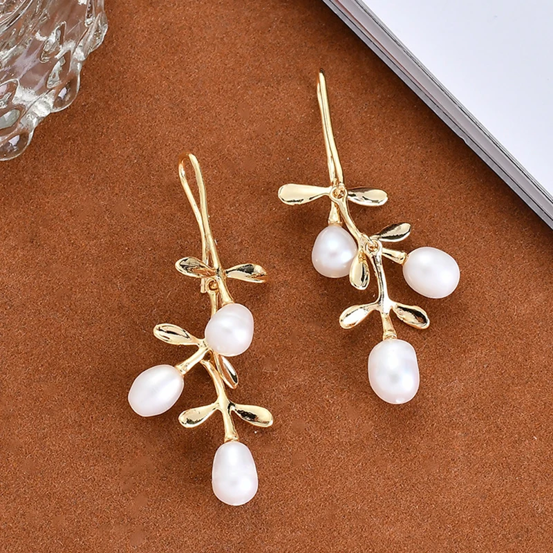 Новое поступление 3 вида стилей модные висячие серьги золотой цвет цветочный