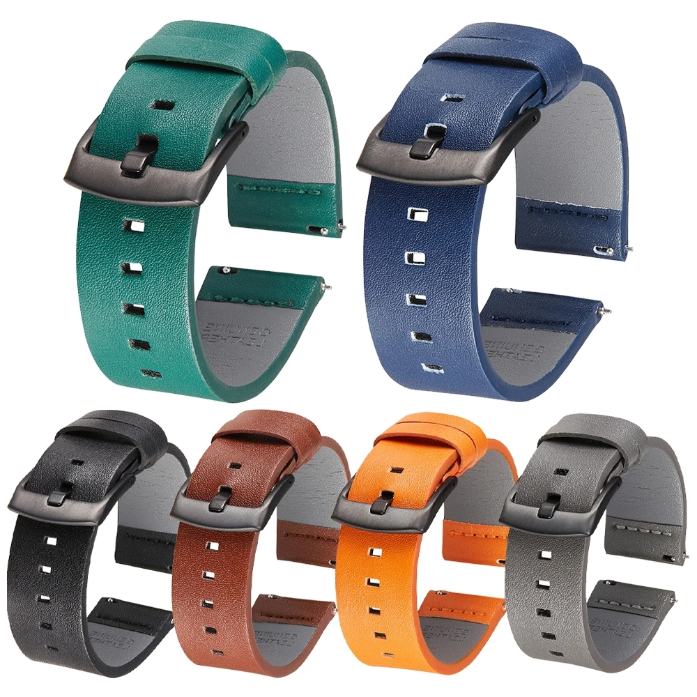 For Huami Amazfit GTR 2 2e Easyfit Leather Strap /Stratos 3/GTR 47MM Watch Band GTS 2 mini/Bip U S Wristband Bracelet Watchband