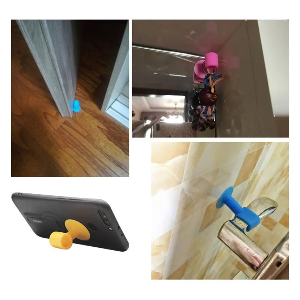 Силиконовая стопор ручка двери анти коллизионная Защитная настенная резиновая