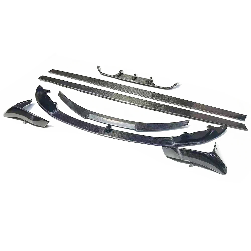 Углеродное волокно передний бампер губа задний диффузор спойлер боковая юбка