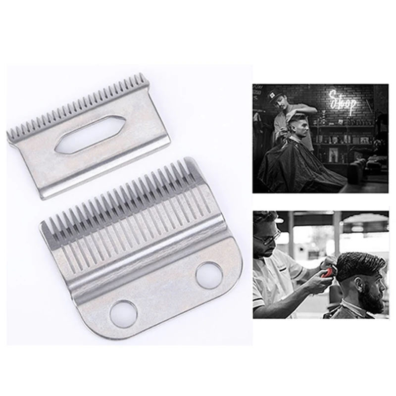 

2pcs Professional Stainless Steel Detachable Clipper Blades with 2 Hole Replacement Blade Accessories