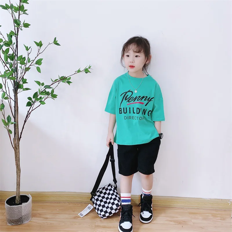 

Summer Boys Beach Shorts Casual Solid Color Children Pants Trousers Fashion Girls Half Shorts BC888