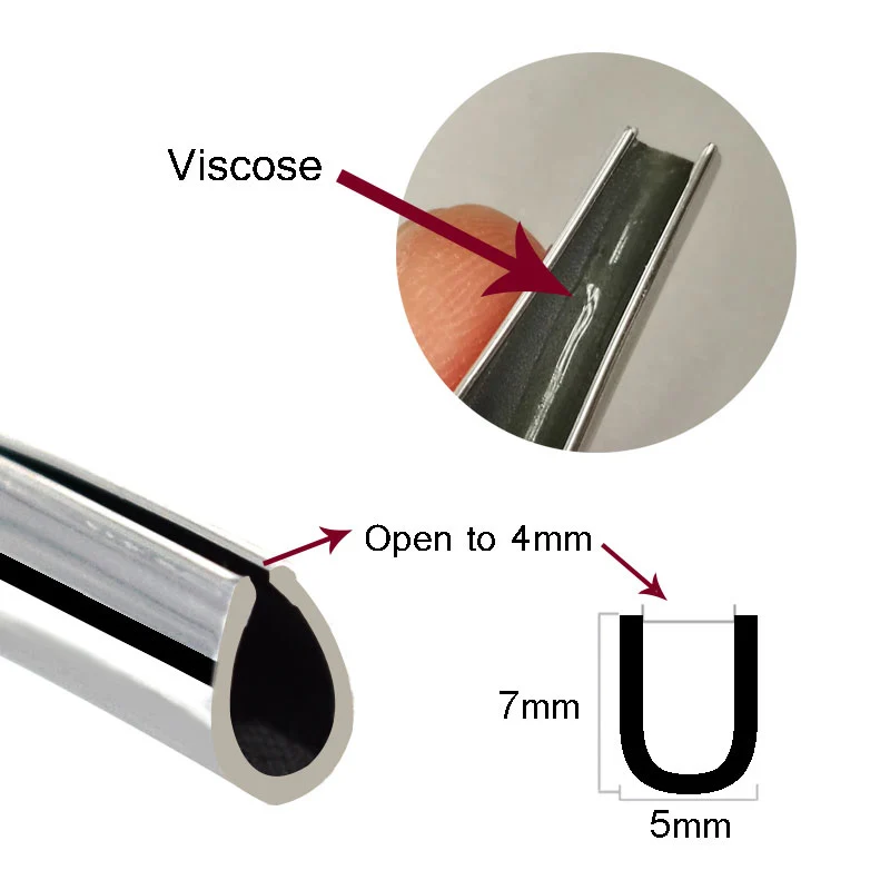 Новинка 3 М U-образная декоративная полоса для украшения салона автомобиля Skoda