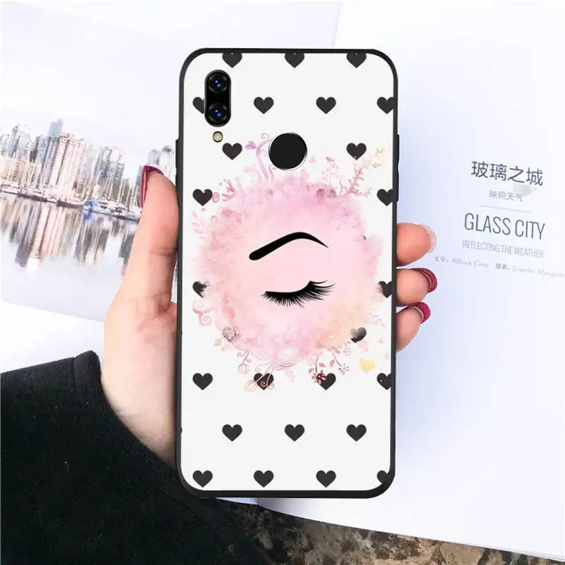 

eyelash Makeup Lip sexy girl Phone Case For Huawei honor Mate P 10 20 30 40 Pro 10i 9 10 20 8 x Lite funda coque