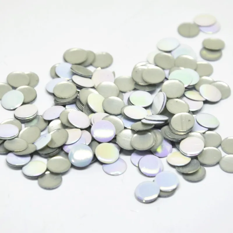 Стразы для горячей фиксации алюминиевые круглые стразы с плоской спинкой