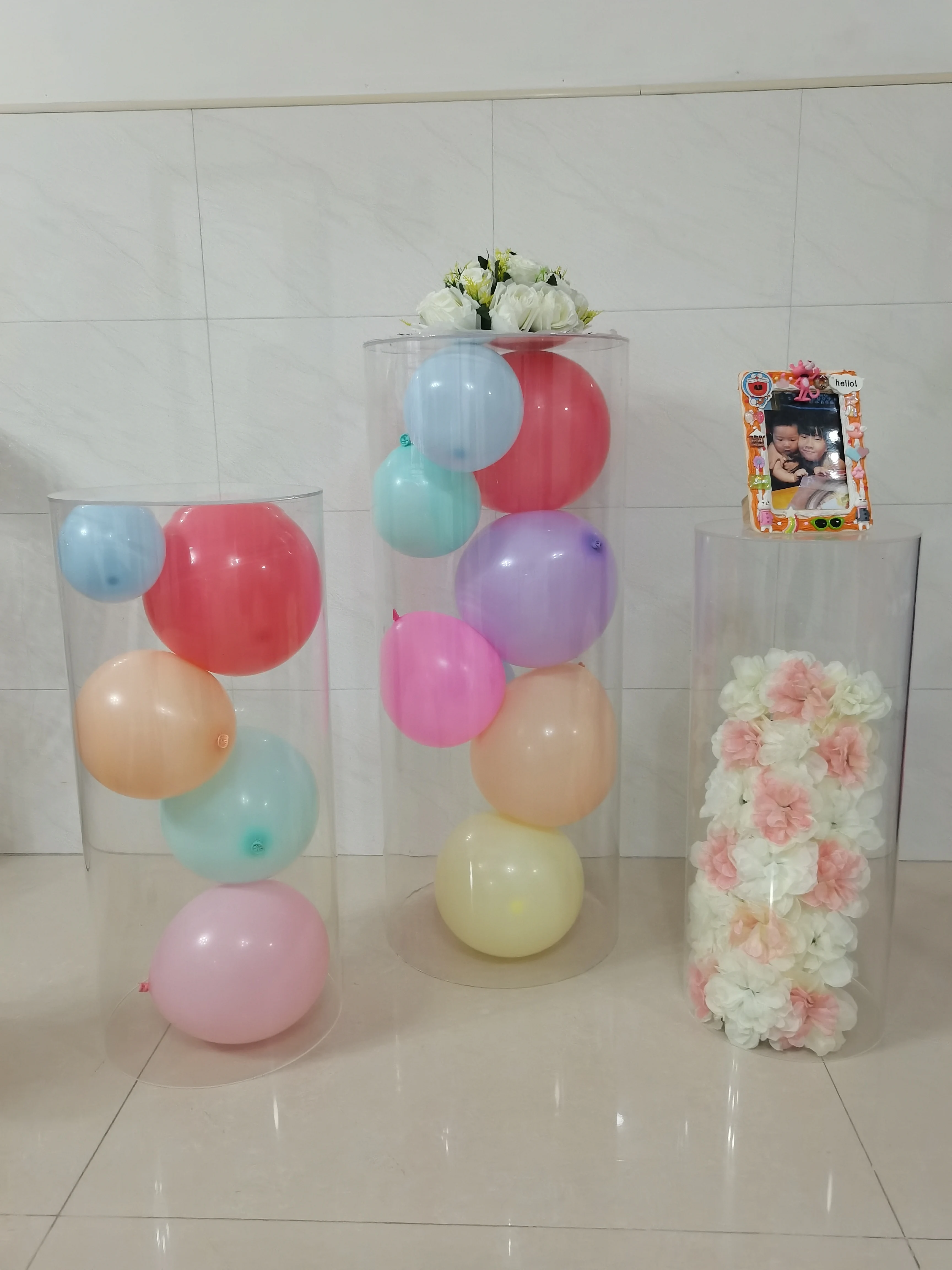 3pcs Round Cylinder Acrylic Plinths Cake Table Pedestal Stand Pillar Balloons Rack For Baby Shower Birthday Party DIY Wedding
3pcs Round Cylinder Acrylic Plinths Cake Table Pedestal Stand Pillar Balloons Rack For Baby Shower Birthday Party DIY Wedding