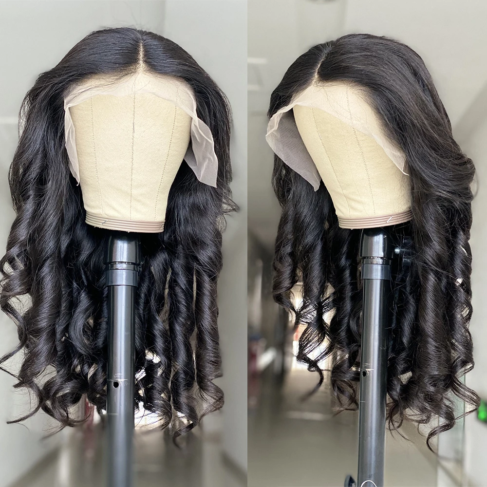 

13x4 HD Transparent Lace Front human Hair Wigs Pre-plucked Guleless New Body Wave HD Lace Frontal Wigs For Black Women