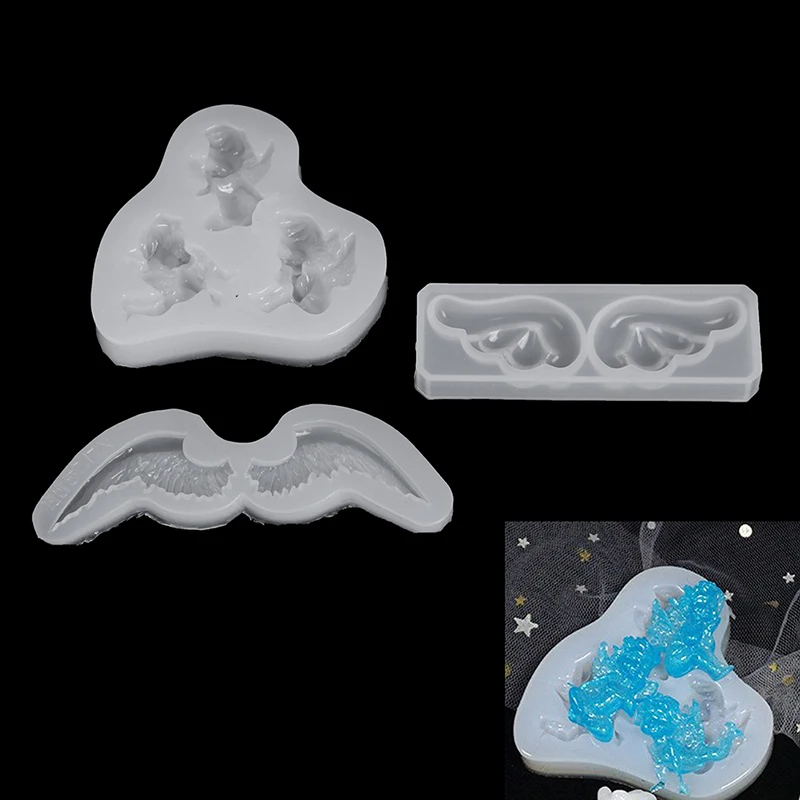 

1pcs Little Angel Shape Silicone Mold For Resin DIY Clay UV Epoxy Resin Molds Pendant Jewelry Tools Mould