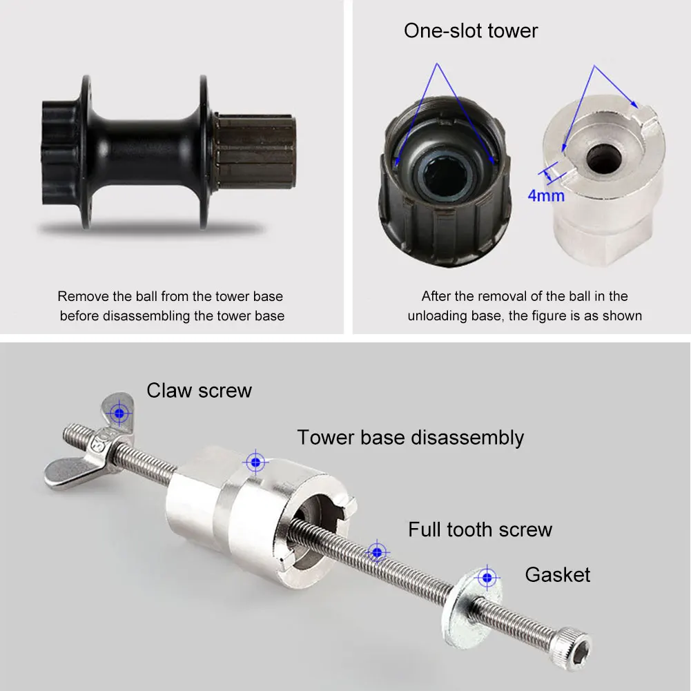 

Bicycle Freehub Body Remover Bike Hubs Install Disassemble Removal Tools kit MJ
