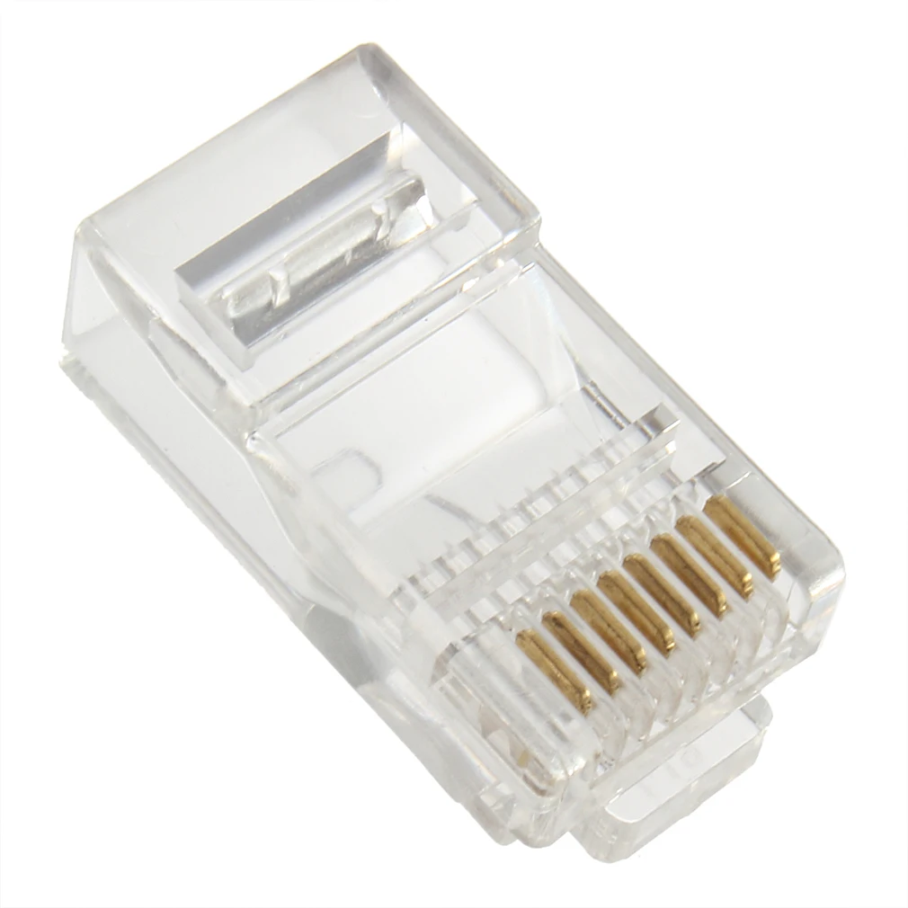 1 шт. RJ45 CAT5 Кристалл модульный разъем LAN Сетевой 8 контактов сетевой кабель Разъем