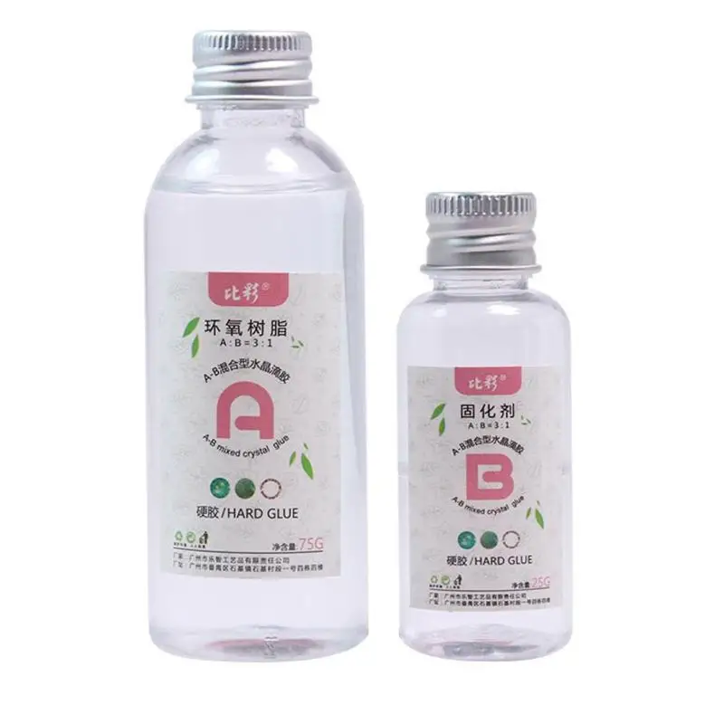 Искусство высококлейкий AB кристаллический клей смешанный отвердитель смола