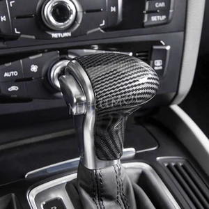LHD AT Gear Shift Knob Cover Cap Trims For Audi A4 B8 A5 A6 C7 A7 Q5 Q7 2011 2012 2013 2014 2015 2016 Carbon Fiber