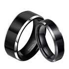Кольцо из карбида вольфрама для мужчин и женщин, Обручальное Обещание, парные кольца, комплект модных ювелирных украшений, 2 шт., 8 мм и 6 мм, черный цвет