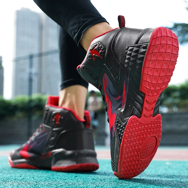 

Высококачественные баскетбольные кроссовки, мужские кроссовки, обувь для корзины, зимняя обувь с высоким верхом, нескользящая уличная спор...