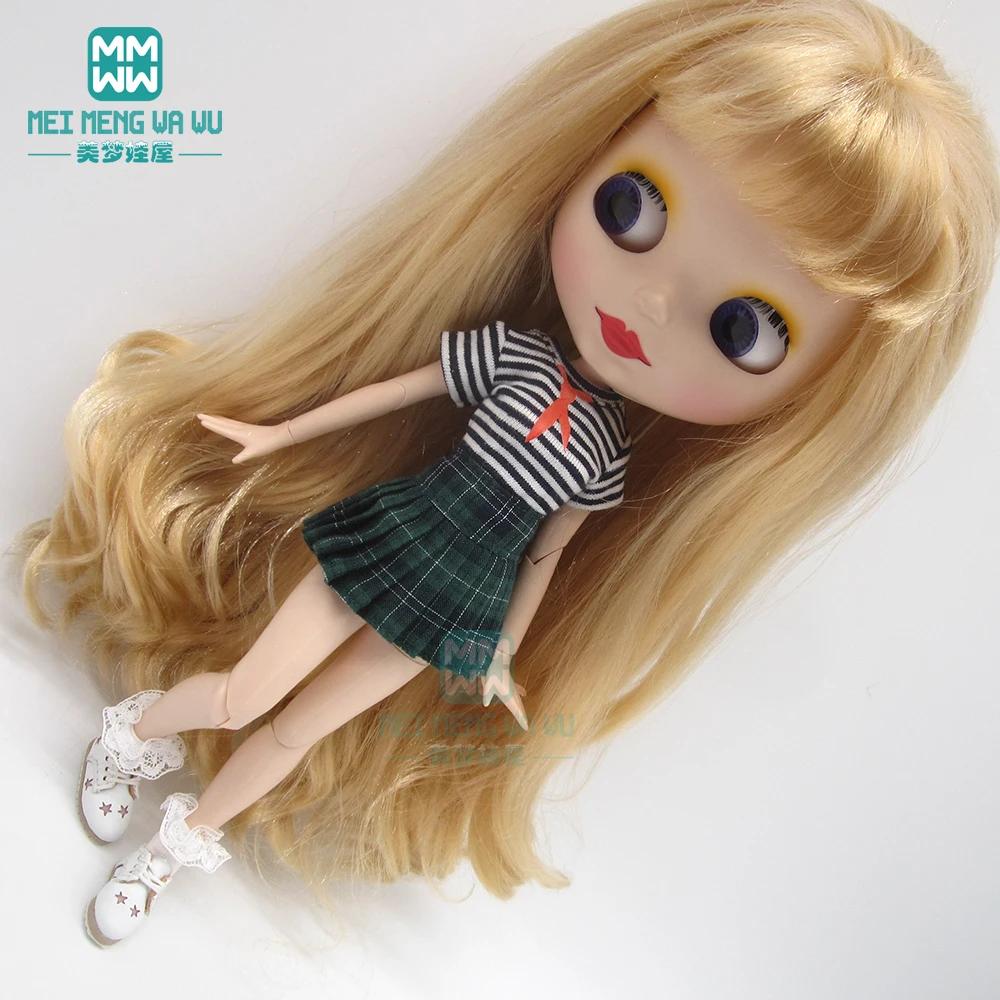 Одежда для кукол Blyth модные футболки плиссированные юбки Azone OB23 OB24 1/6 1 шт. | Игрушки