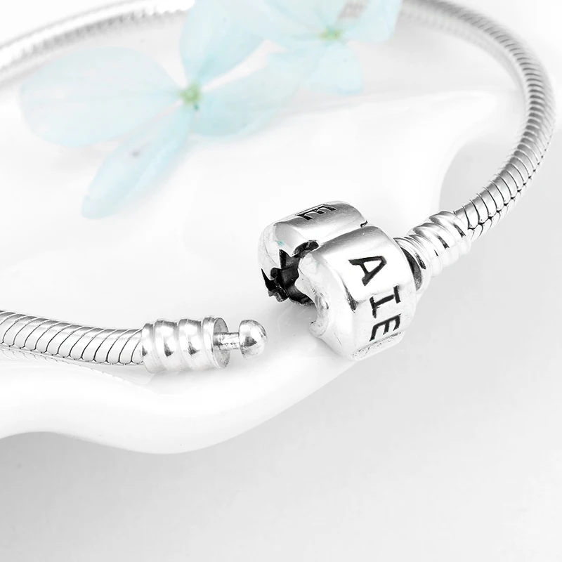 2020 Новый розовый круглый 925 стерлингового серебра браслет для женщин Европейский