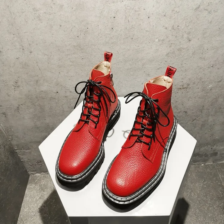 MLJUESE/2020 г. Женские ботильоны зимние женские сапоги для верховой езды из коровьей