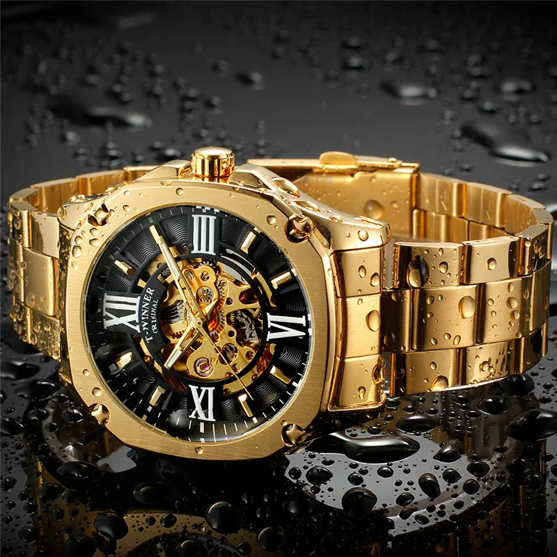 Автоматические механические мужские наручные часы WINNER военные армейские