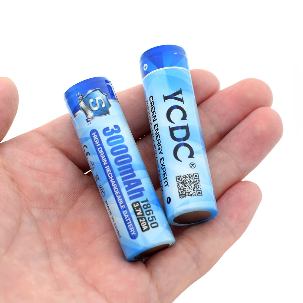 Перезаряжаемый литий ионный аккумулятор для фонарика 3 7 в 18650 3000 мАч 20