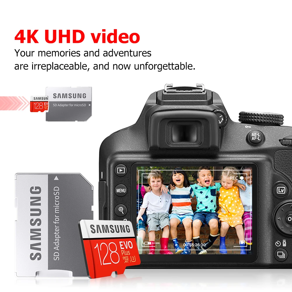 SAMSUNG карта памяти Micro SD карты 256 ГБ 32 64 Гб Microsd 128 SDHC/SDXC класса EVO + C10 UHS TF флеш